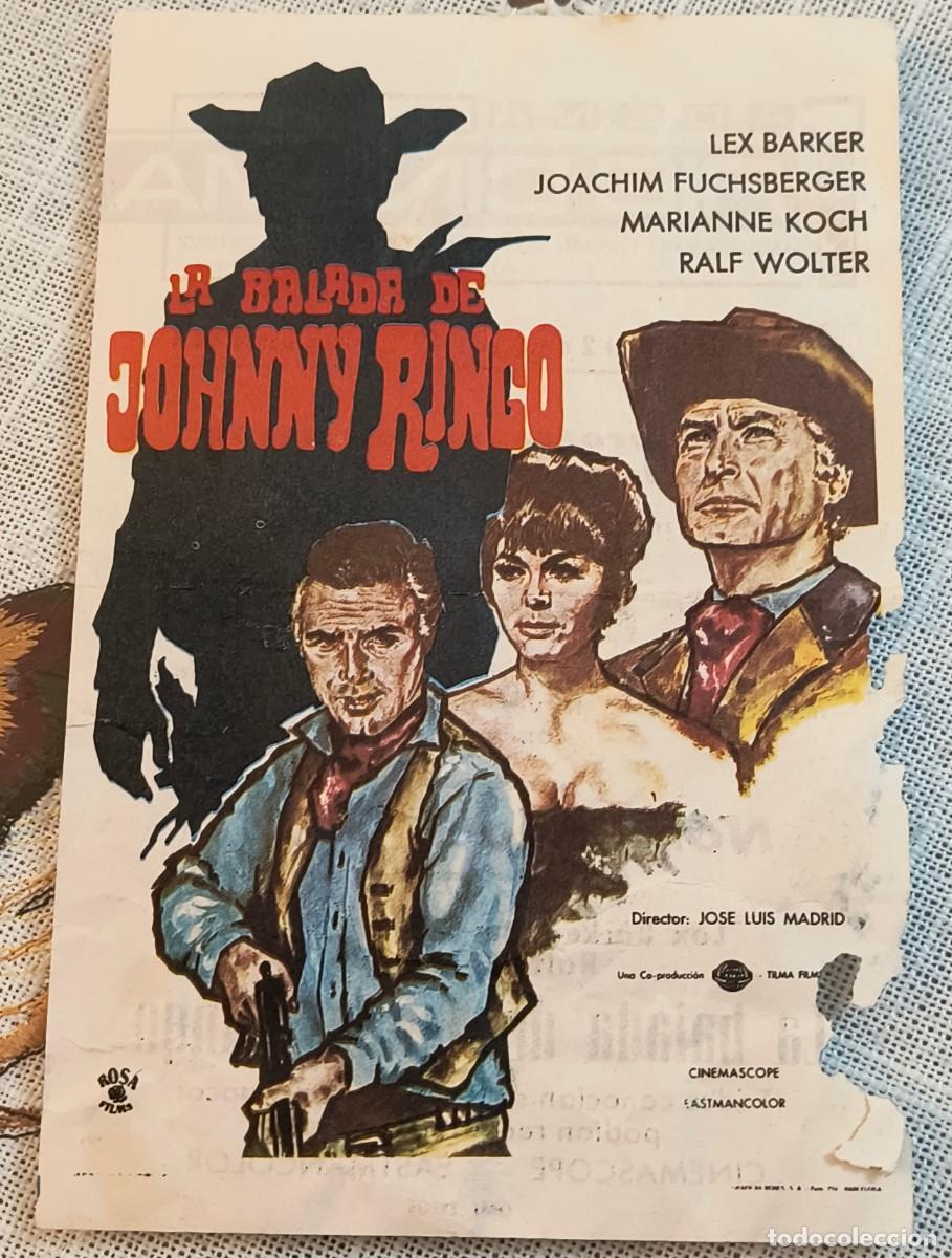 Cine: CINE FOLLETO DE MANO | LA BALADA DE JOHNNY RINGO - RIO CINEMA