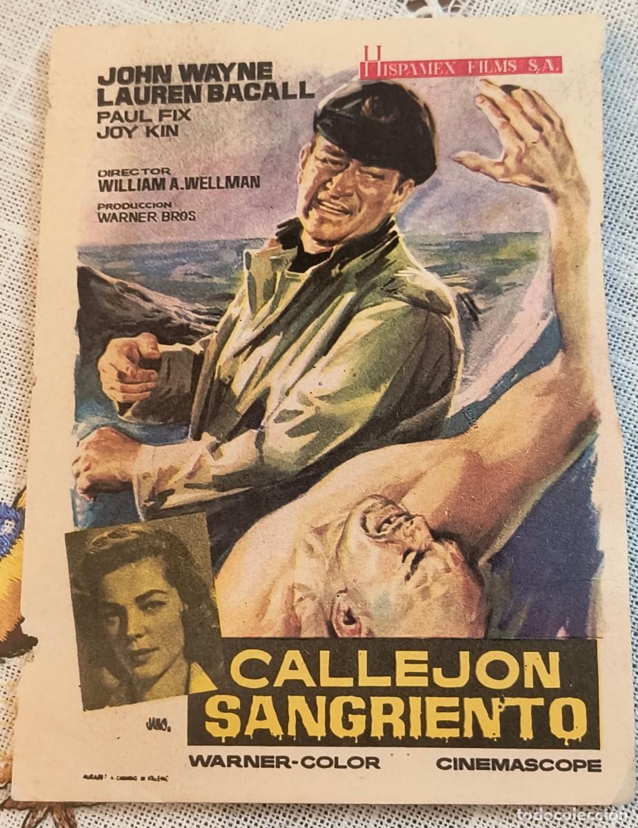 Cine: CINE FOLLETO DE MANO | CALLEJ&Oacute;N SANGRIENTO - JOHN WAYNE