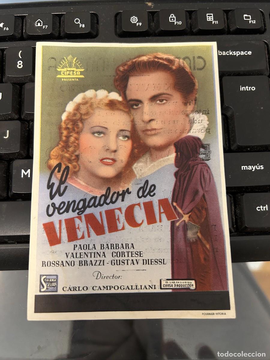 Cine: &ordm;1604 EL VENGADOR DE VENECIA CINEMA ALHAMBRA ZARAGOZA CON PUBLICIDAD BUEN ESTADO