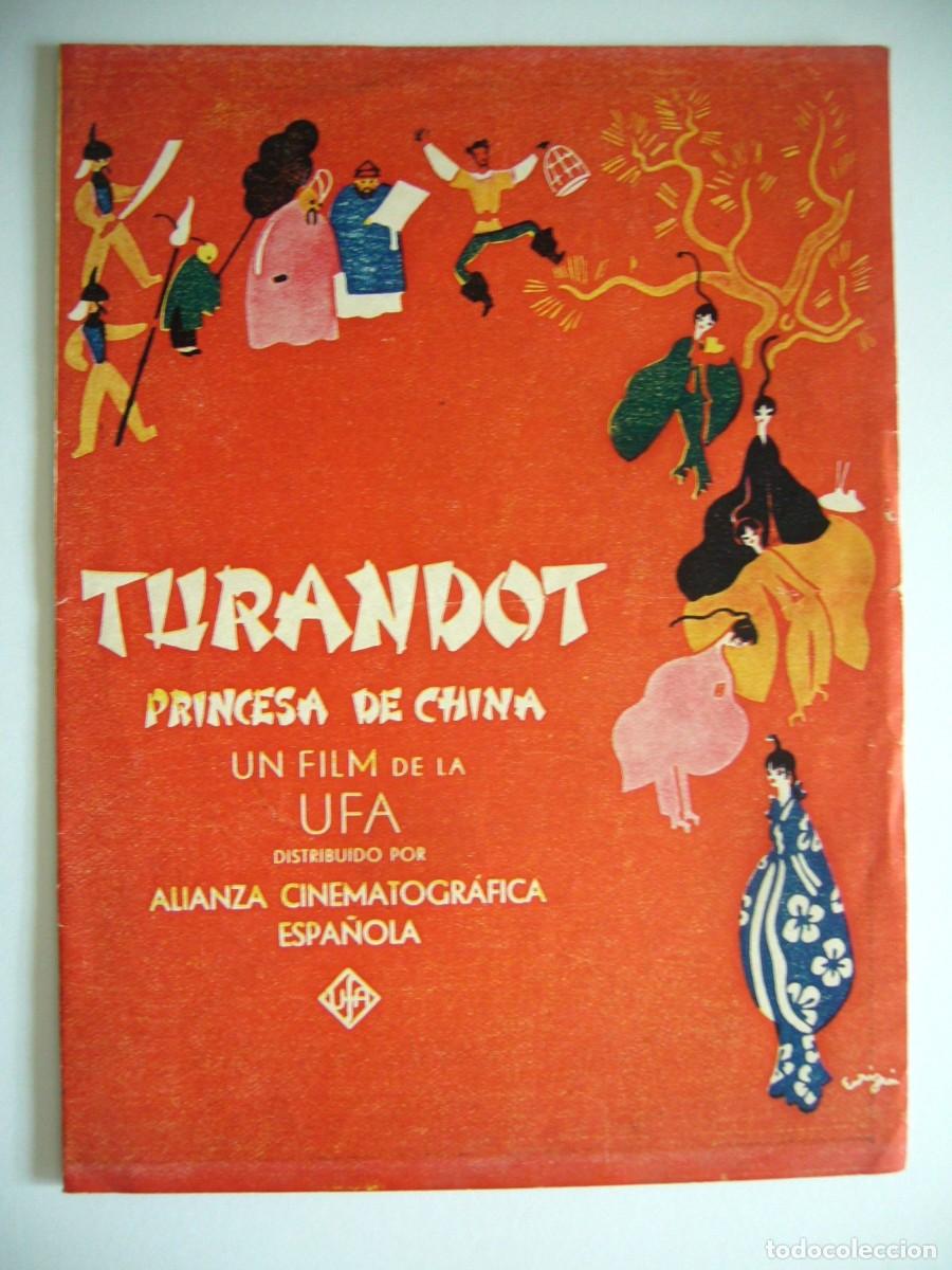 Cine: PROGRAMA de MANO 1938 TURANDOT Programa Doble