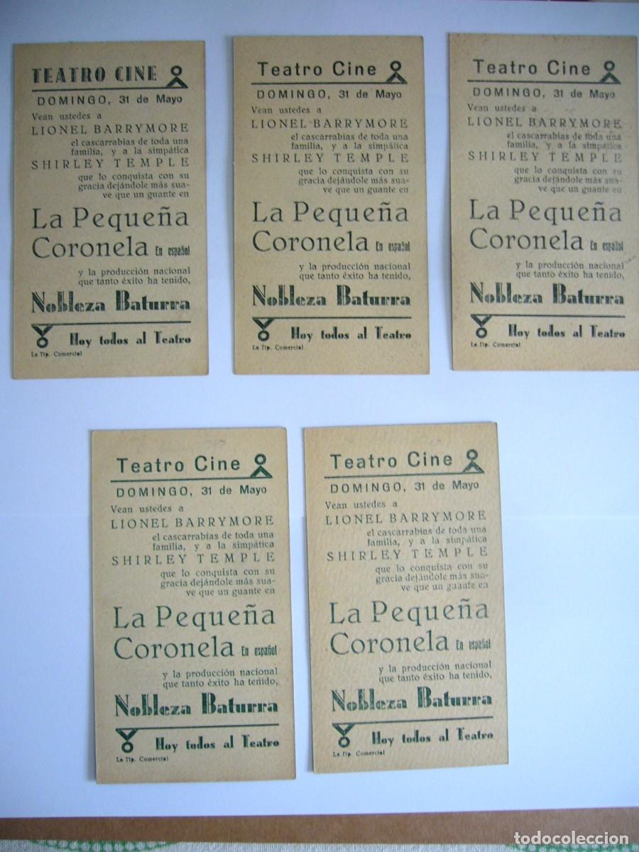 Cine: PROGRAMA de MANO 1935 LA PEQUE&Ntilde;A CORONELA Programa Doble - Foto 2