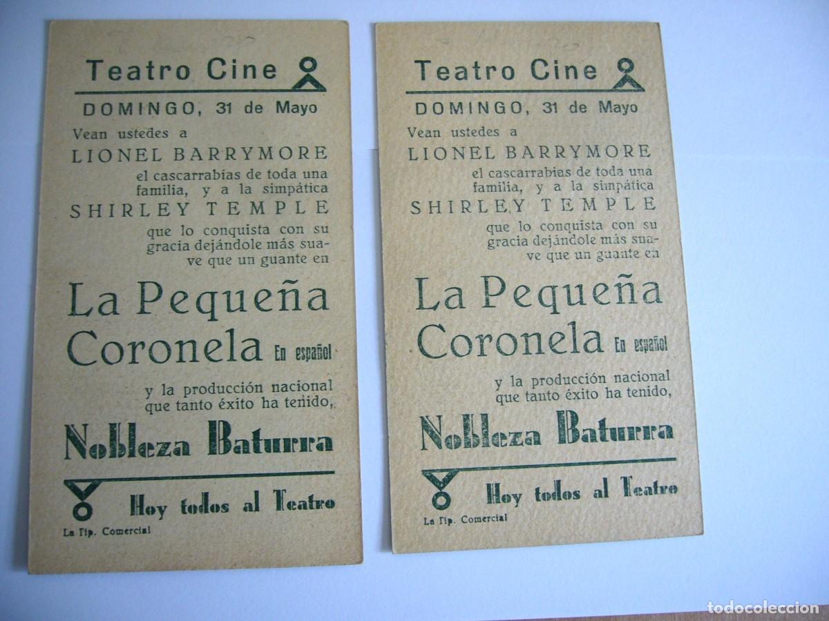 Cine: PROGRAMA de MANO 1935 LA PEQUE&Ntilde;A CORONELA Programa Doble - Foto 4