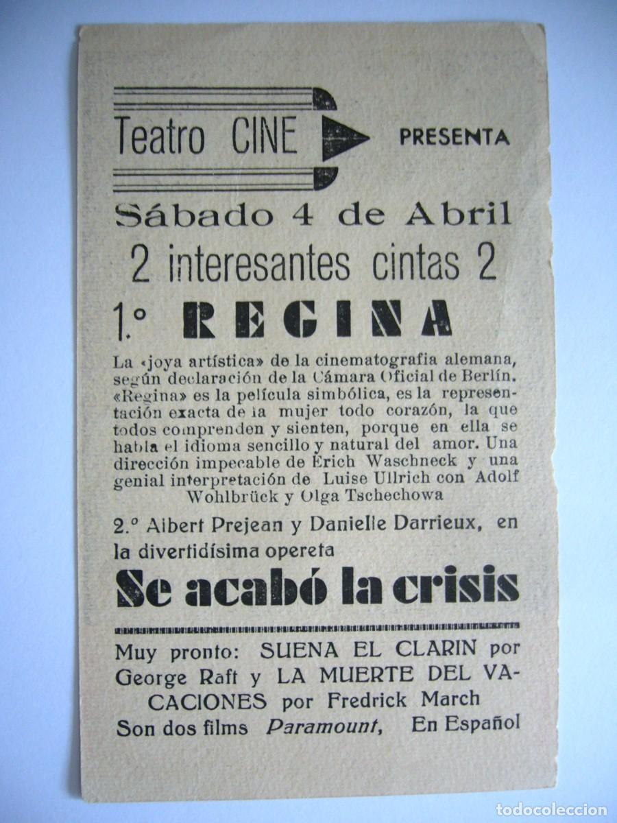 Cine: PROGRAMA de MANO 1934 LA MUERTE DE VACACIONES Programa Doble - Foto 3