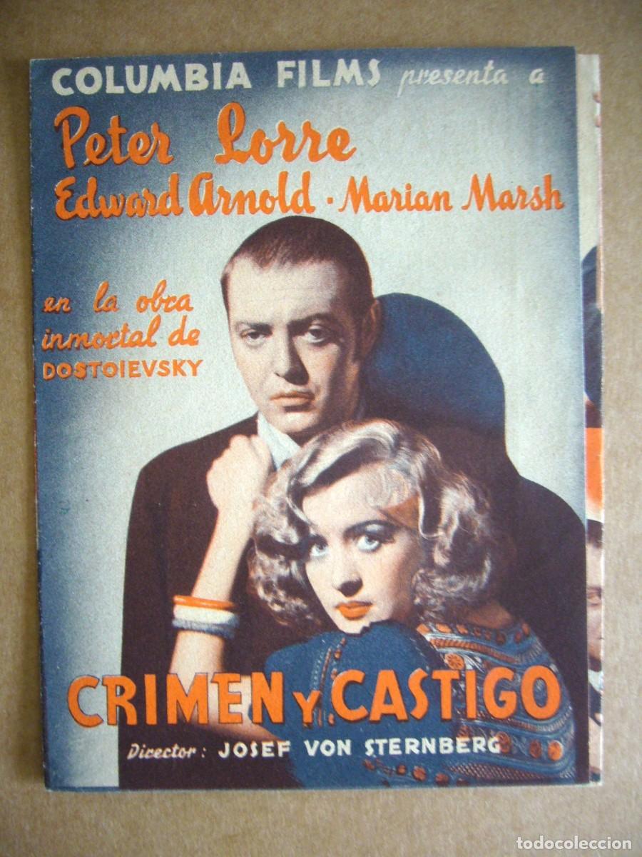 Cine: PROGRAMA de MANO 1935 CRIMEN Y CASTIGO - Foto 1