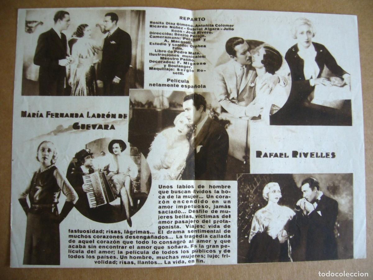 Cine: PROGRAMA de MANO 1935 EL HOMBRE QUE SE RE&Iacute;A DEL AMOR - Foto 2
