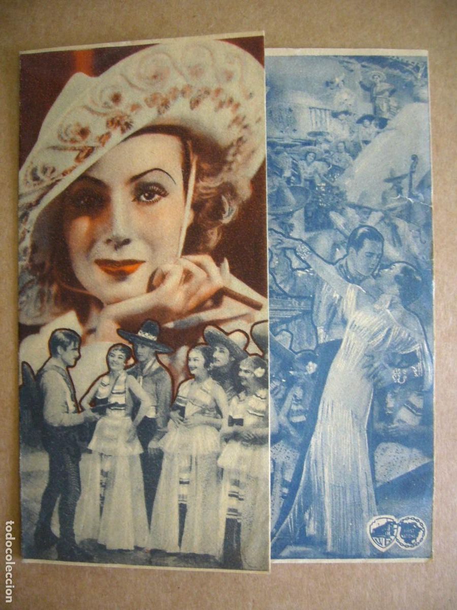 Cine: PROGRAMA de MANO 1935 AQU&Iacute; POR UNOS OJOS NEGROS Programa Doble