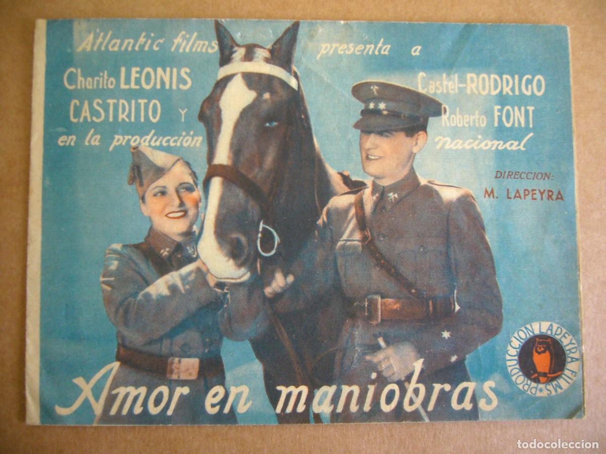 Cine: PROGRAMA de MANO 1936 AMOR EN MANIOBRAS