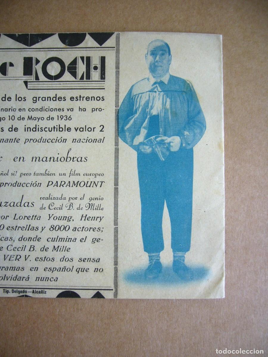 Cine: PROGRAMA de MANO 1936 AMOR EN MANIOBRAS - Foto 6
