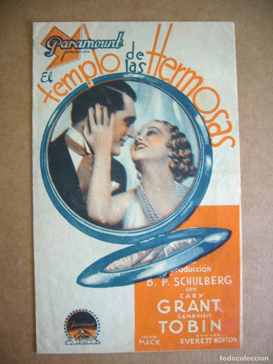 Cine: PROGRAMA de MANO 1934 EL TEMPLO DE LAS HERMOSAS Programa Doble
