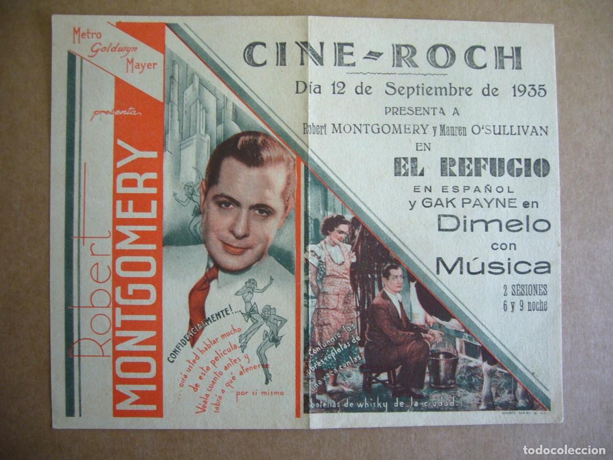 Cine: PROGRAMA de MANO 1935 EL REFUGIO Programa Doble