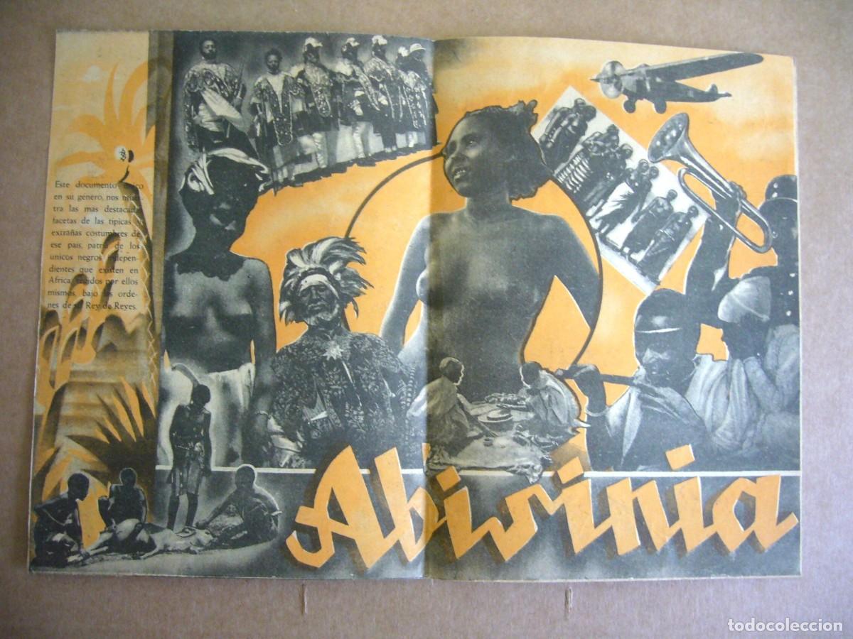 Cine: PROGRAMA de MANO 1936 ABISINIA Programa Doble - Foto 2