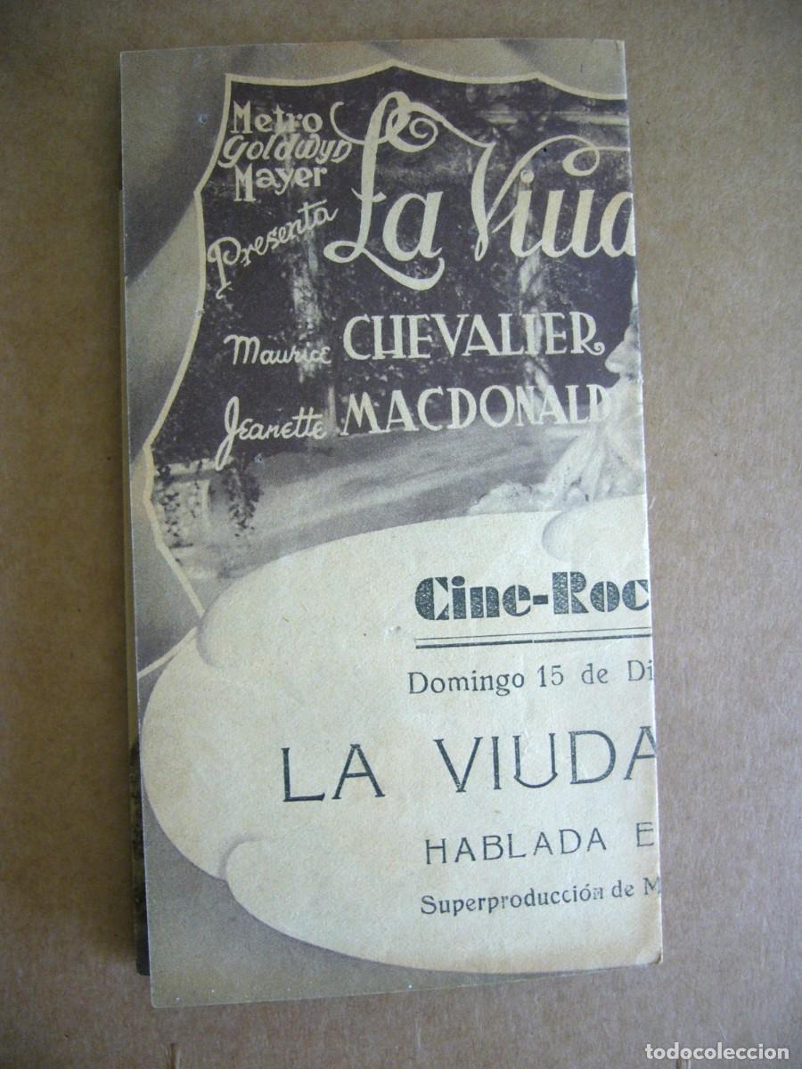 Cine: PROGRAMA de MANO 1935 LA VIUDA ALEGRE - Foto 3