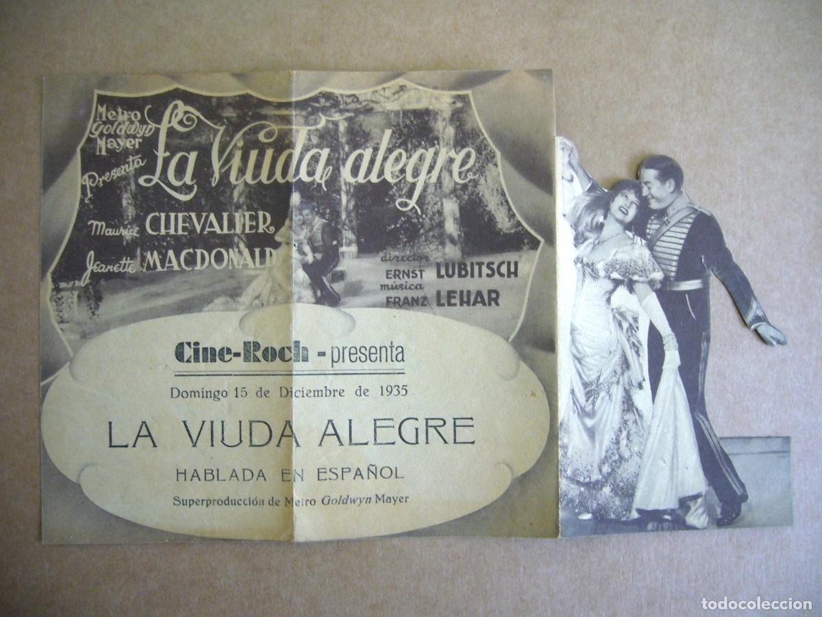 Cine: PROGRAMA de MANO 1935 LA VIUDA ALEGRE - Foto 4