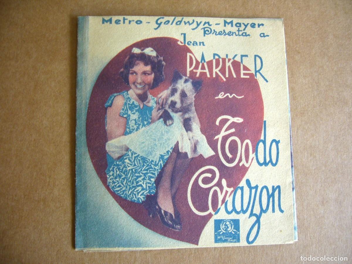 Cine: PROGRAMA de MANO 1934 TODO CORAZ&Oacute;N - Foto 1