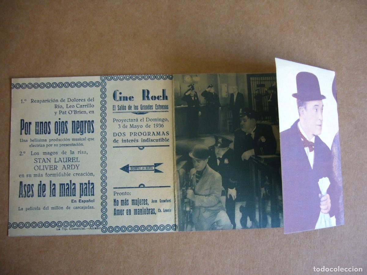 Cine: PROGRAMA de MANO 1936 ASES DE LA MALA SUERTE Programa Doble - Foto 3