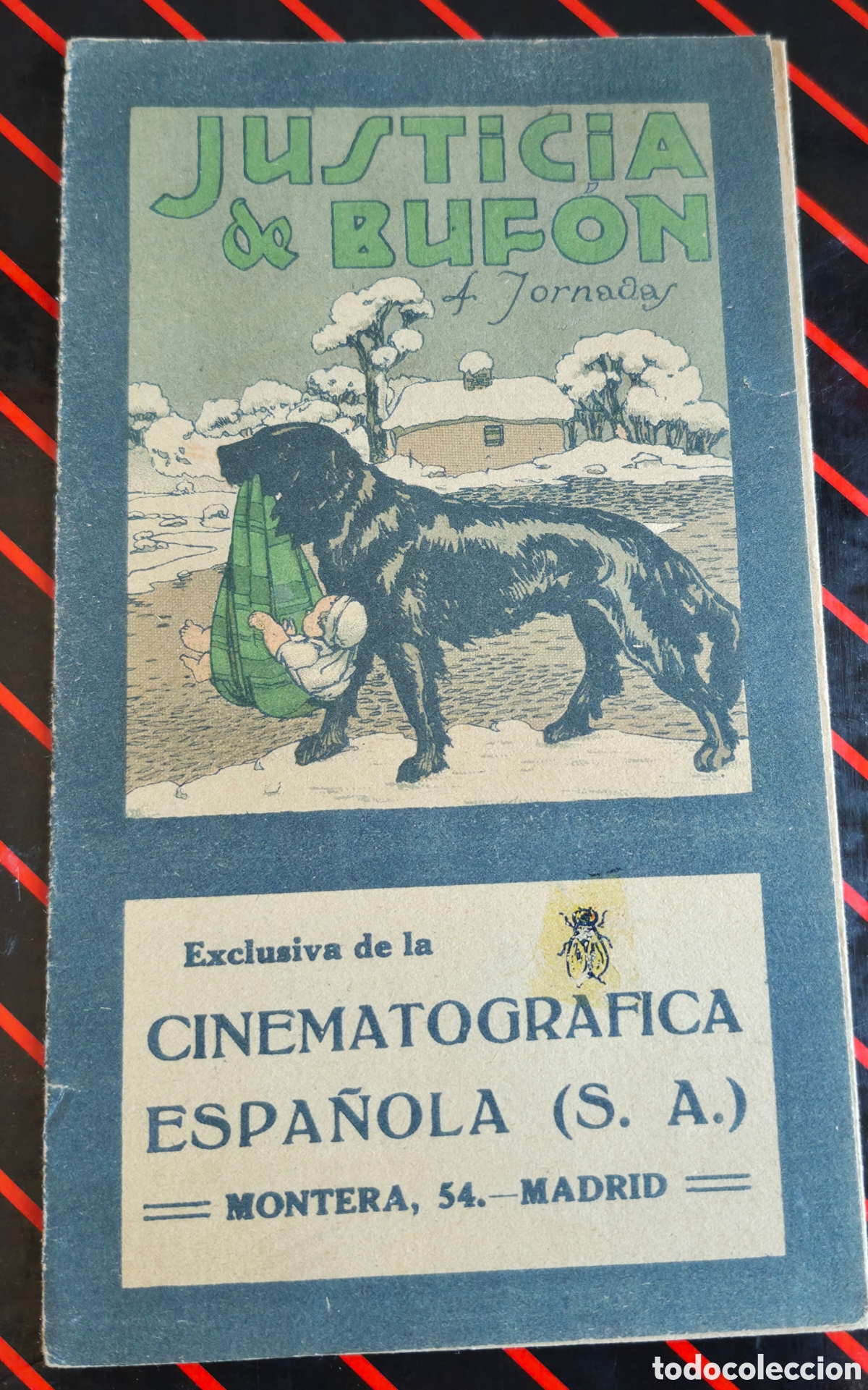Cine: Antiguo programa de cine mudo La justicia del buf&oacute;n Cinematogr&aacute;fica espa&ntilde;ola A&ntilde;os 10