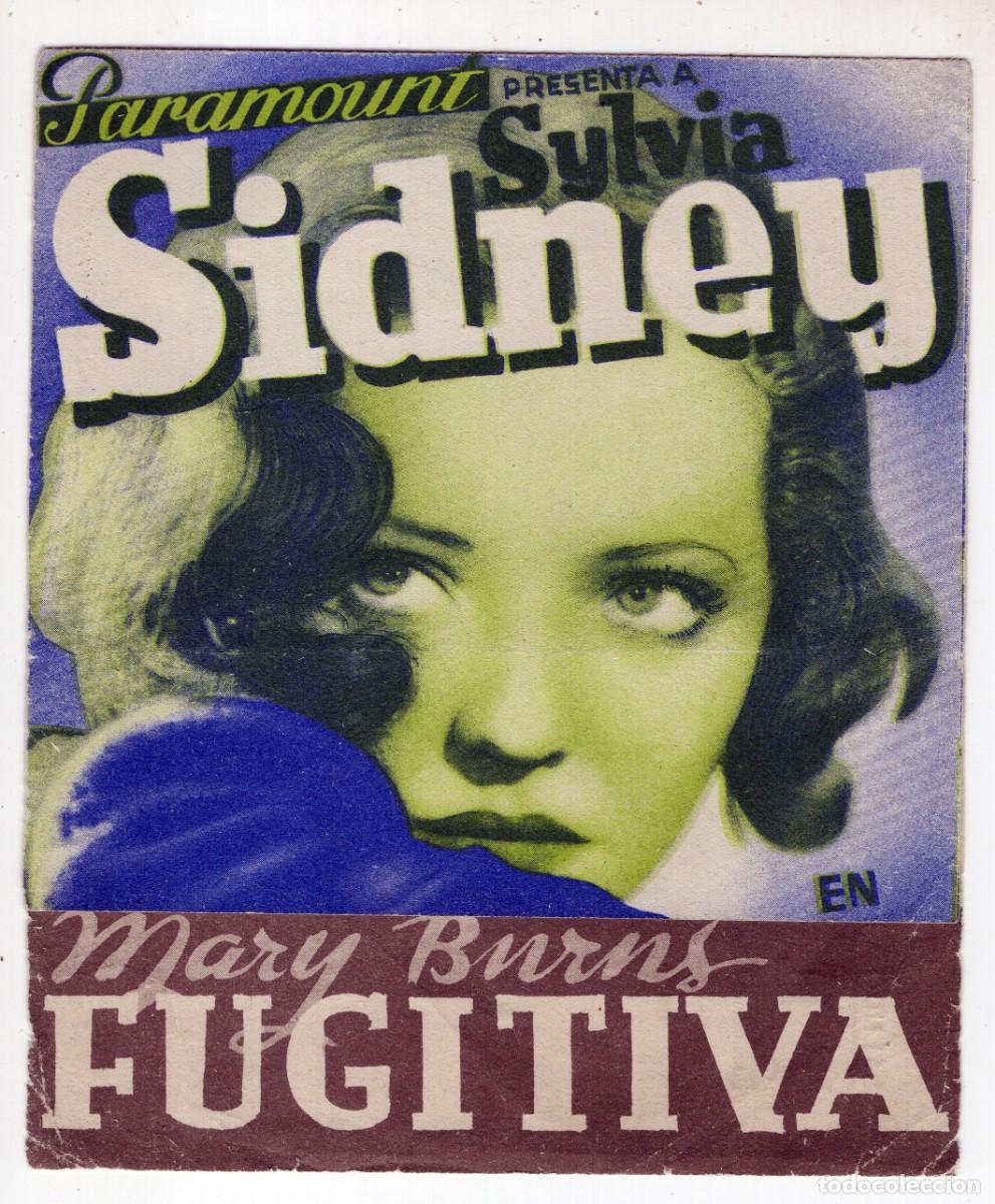 Cine: Programa de mano de la pel&iacute;cula &rdquo;Mary Burns. FUGITIVA (Teatro Circo de Madrid), 1939/1940?