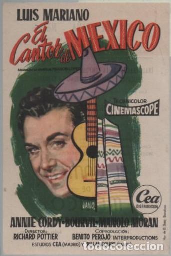 Cine: PROGRAMA DE CINE: EL CANTOR DE MEXICO PC-11944