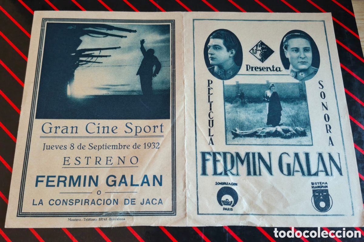 Cine: Antiguo programa de cine doble Fermin Gal&aacute;n Cine Sport de Cartagena 1932