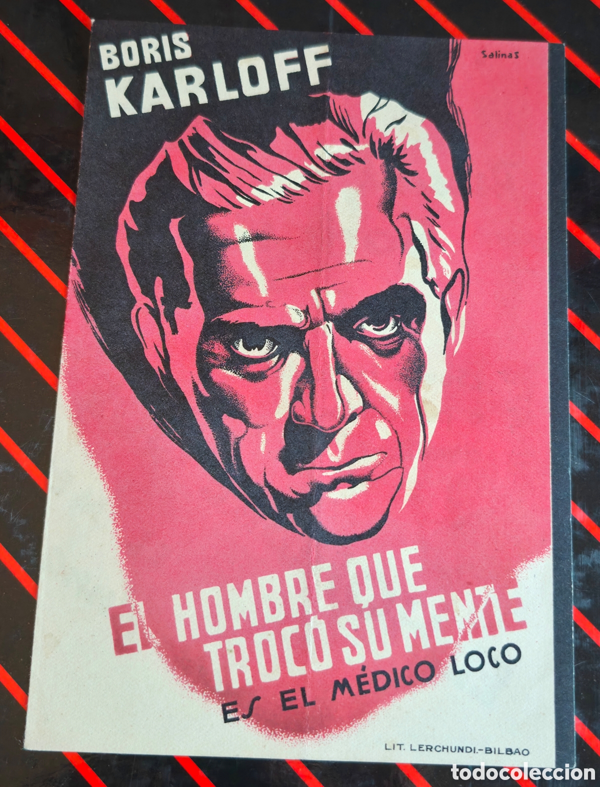 Cine: Antiguo programa de cine doble El hombre que troc&ograve; su mente. Boris Karloff Sal&oacute;n Imperial y Cervante