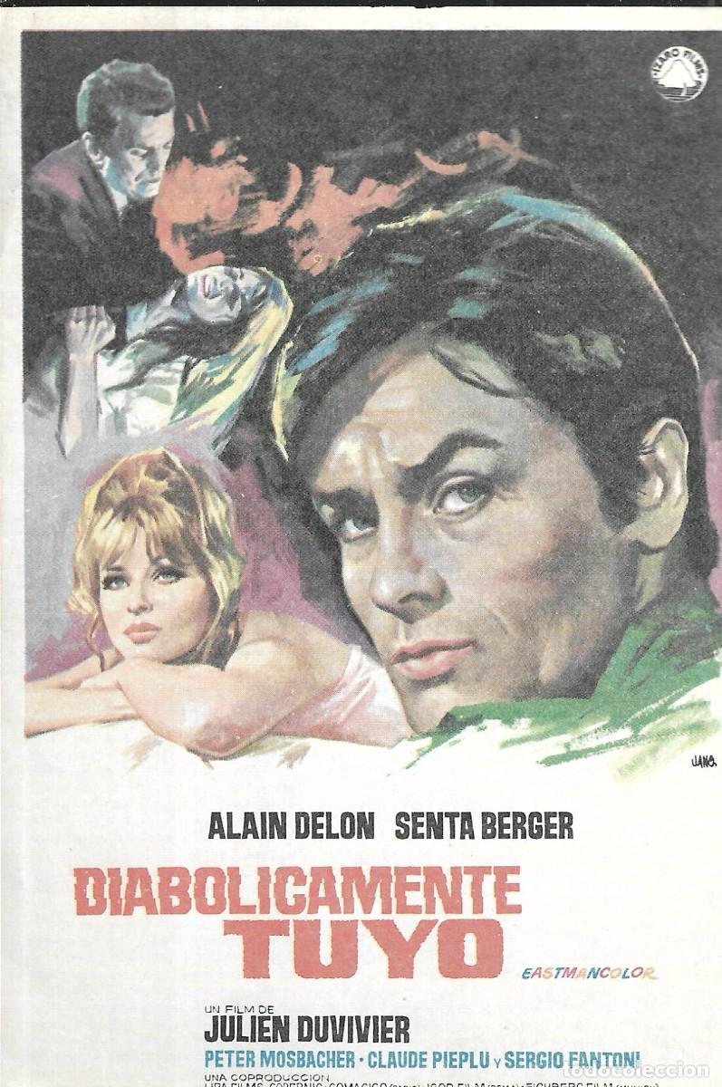 Cine: PROGRAMA DE CINE - DIAB&Oacute;LICAMENTE TUYO - ALAIN DELON, SENTA BERGER -1967 - JANO - SIN PUBLICIDAD.