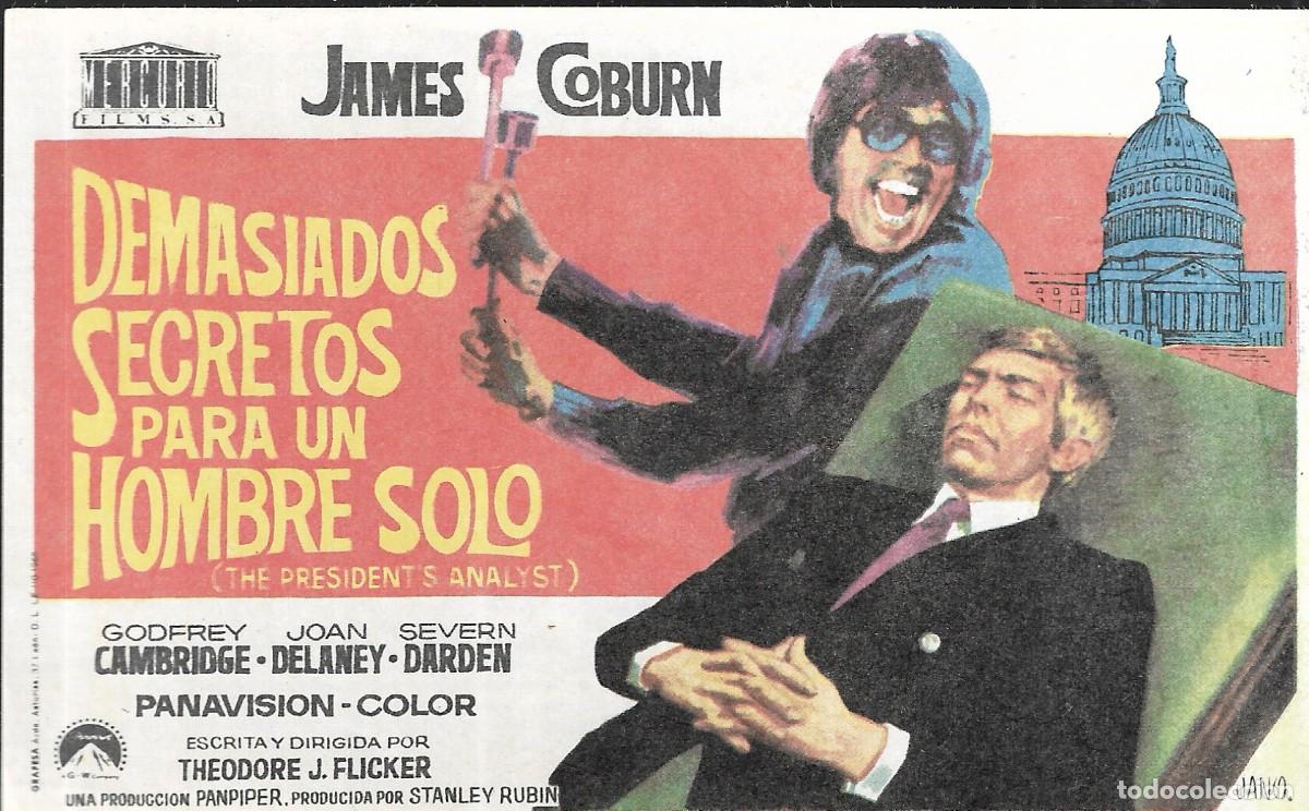 Cine: PROGRAMA DE CINE - DEMASIADOS SECRETOS PARA UN HOMBRE SOLO - JAMES COBURN - 1967 - JAN0 - S/P