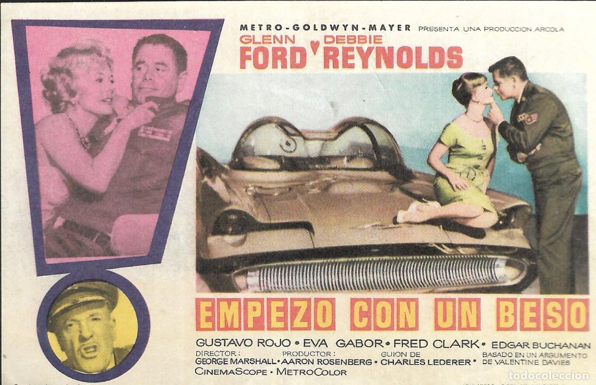 Cine: PROGRAMA DE CINE - EMPEZ&Oacute; CON UN BESO - GLENN FORD, DEBBIE REYNOLDS - 1959 - SIN PUBLICIDAD.