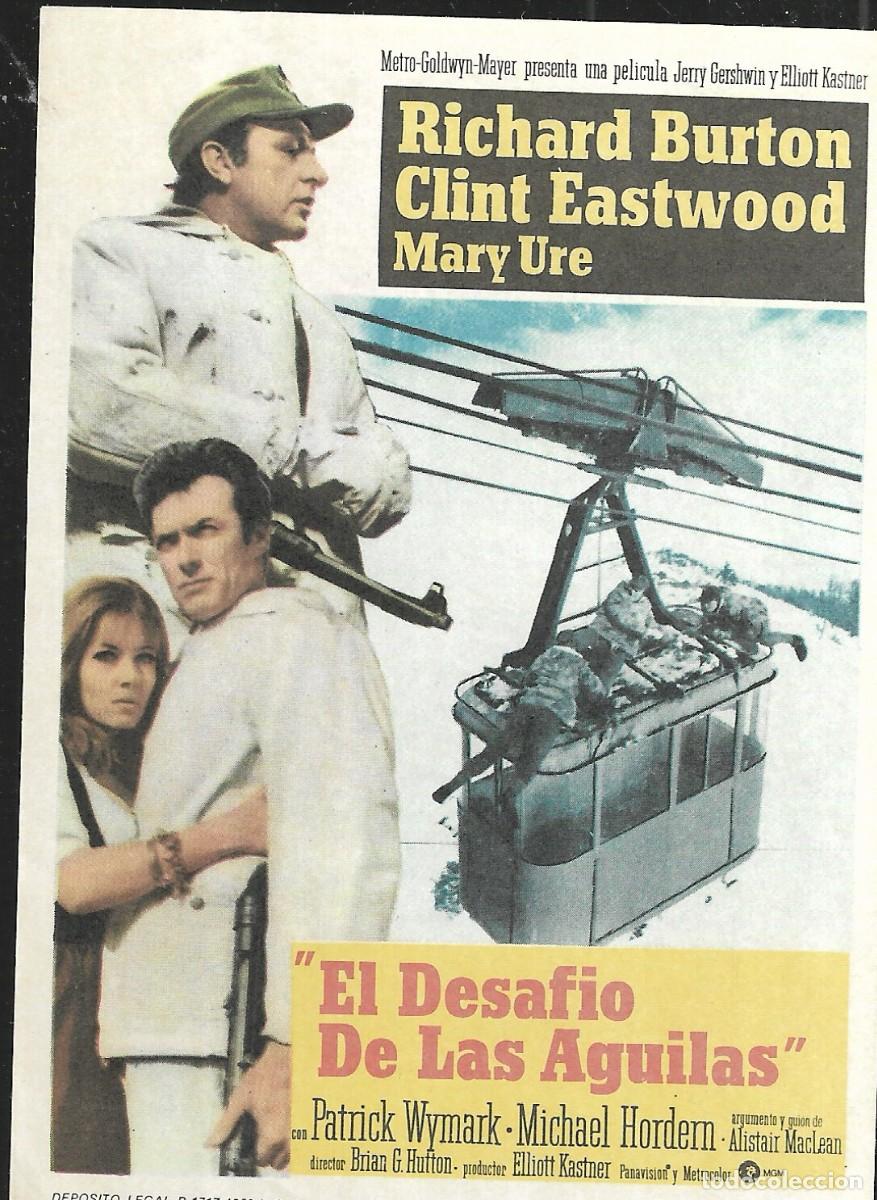 Cine: PROGRAMA DE CINE - EL DESAFIO DE LAS AGUILAS - CLINT EASTWOOD - 1969 - SIN PUBLICIDAD.