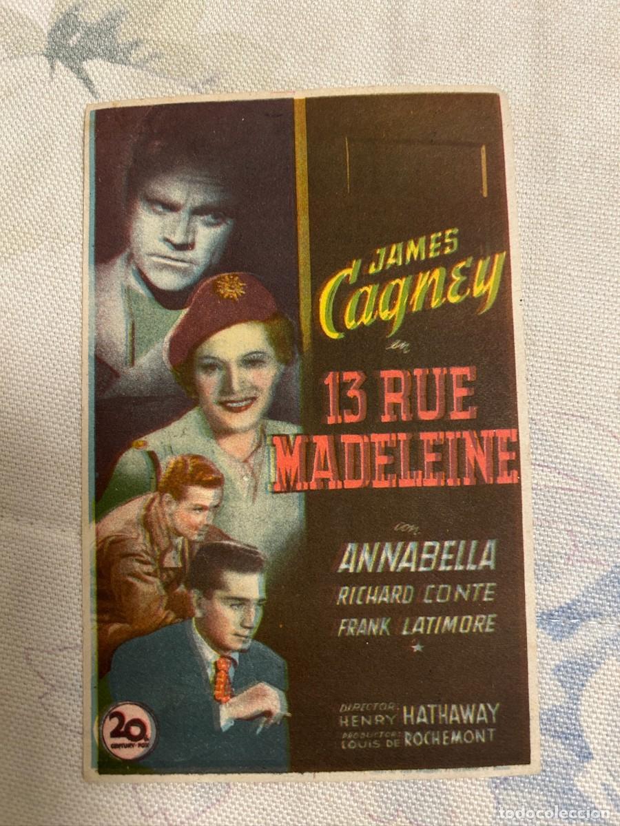 Cine: &ordm;1629 13 rue madeleine cine moderno tarragona con publicidad buen estado tintas corridas