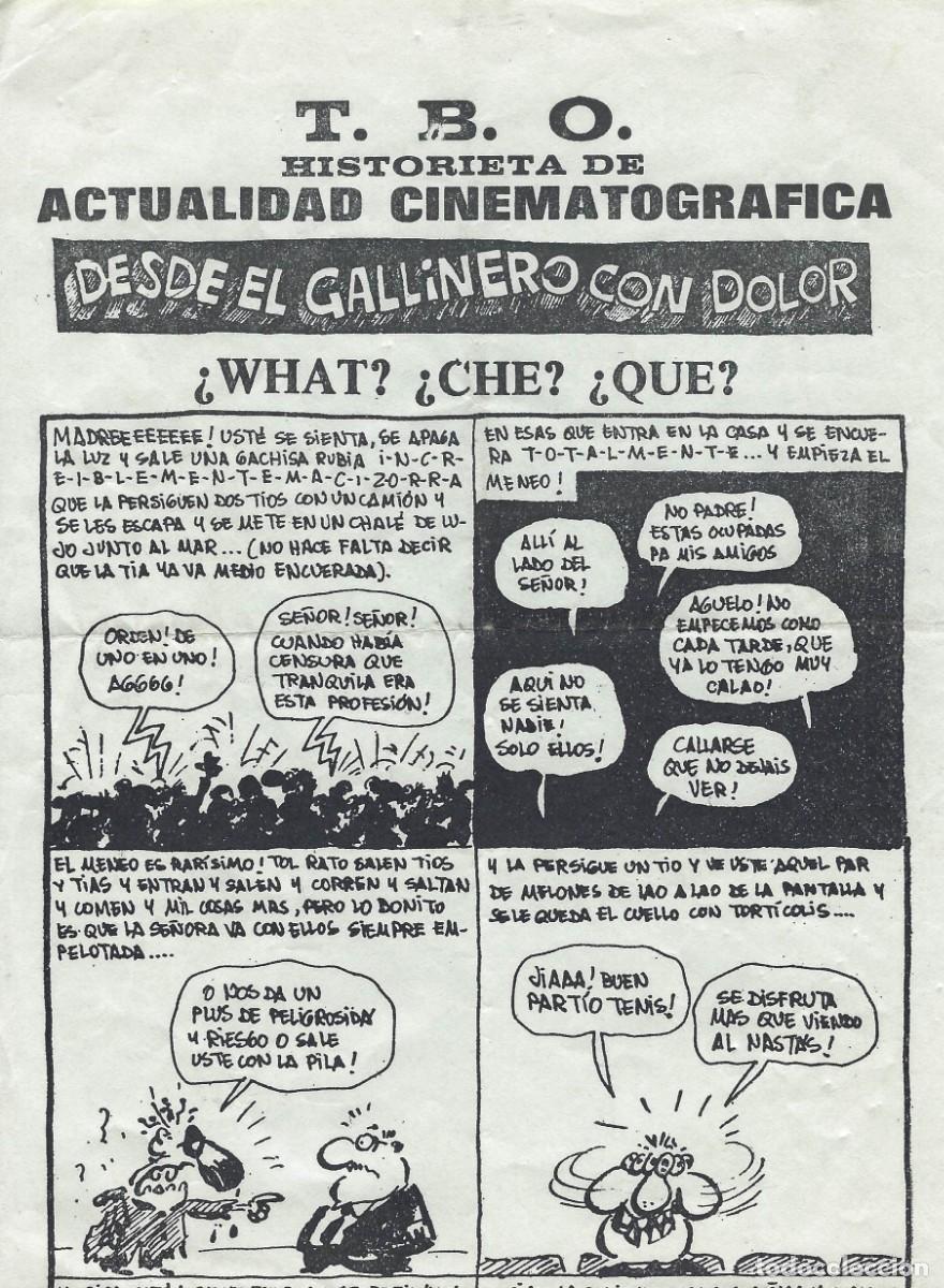 Cine: VC200 QUE?-FOLLETO DE MANO-40 X 15 CM.