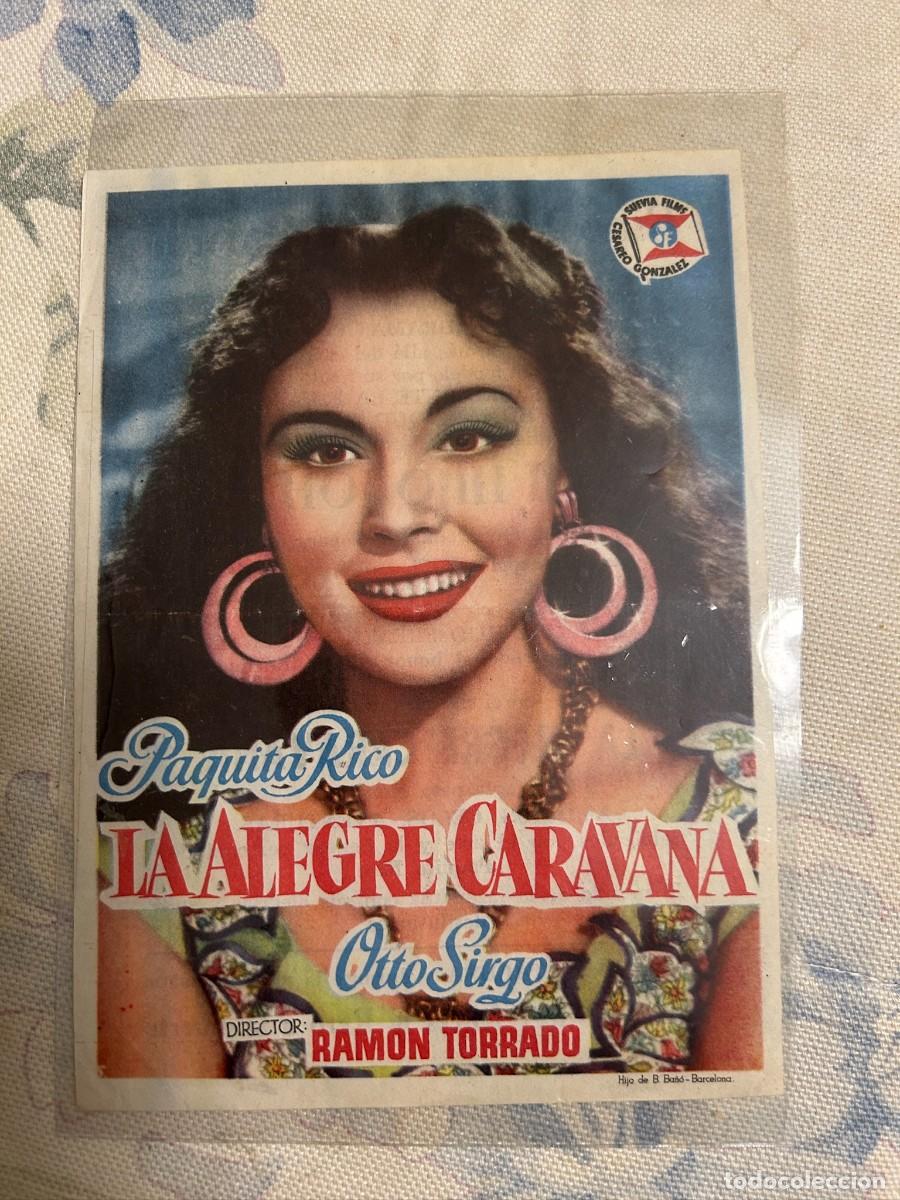 Cine: &ordm;1642 LA ALEGRE CARAVANA CINE ALEGRIA-CINE DORADO TARRASA CON PUBLICIDAD BUEN ESTADO
