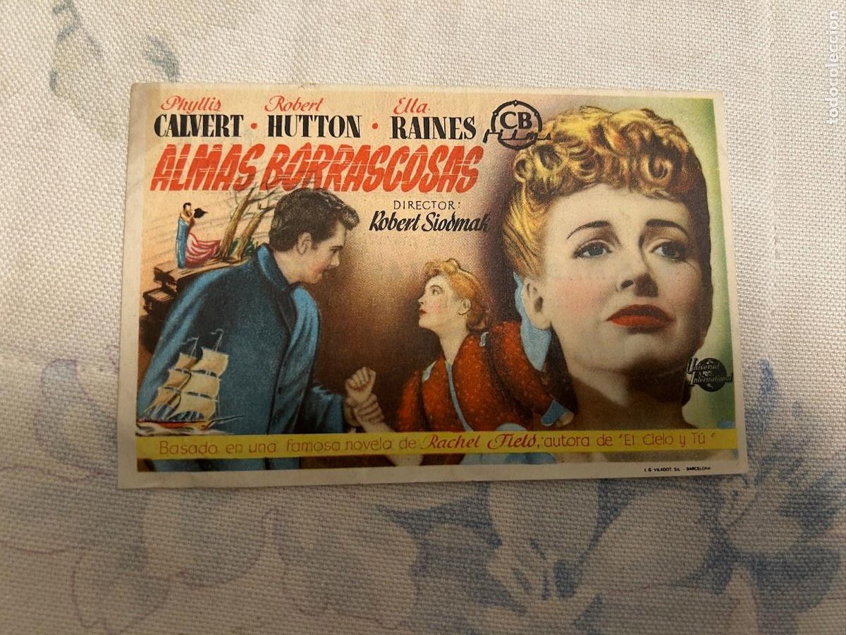 Cine: &ordm;1647 ALMAS BORRASCOSAS CINE RAMBLA LERIDA CON PUBLICIDAD BUEN ESTADO