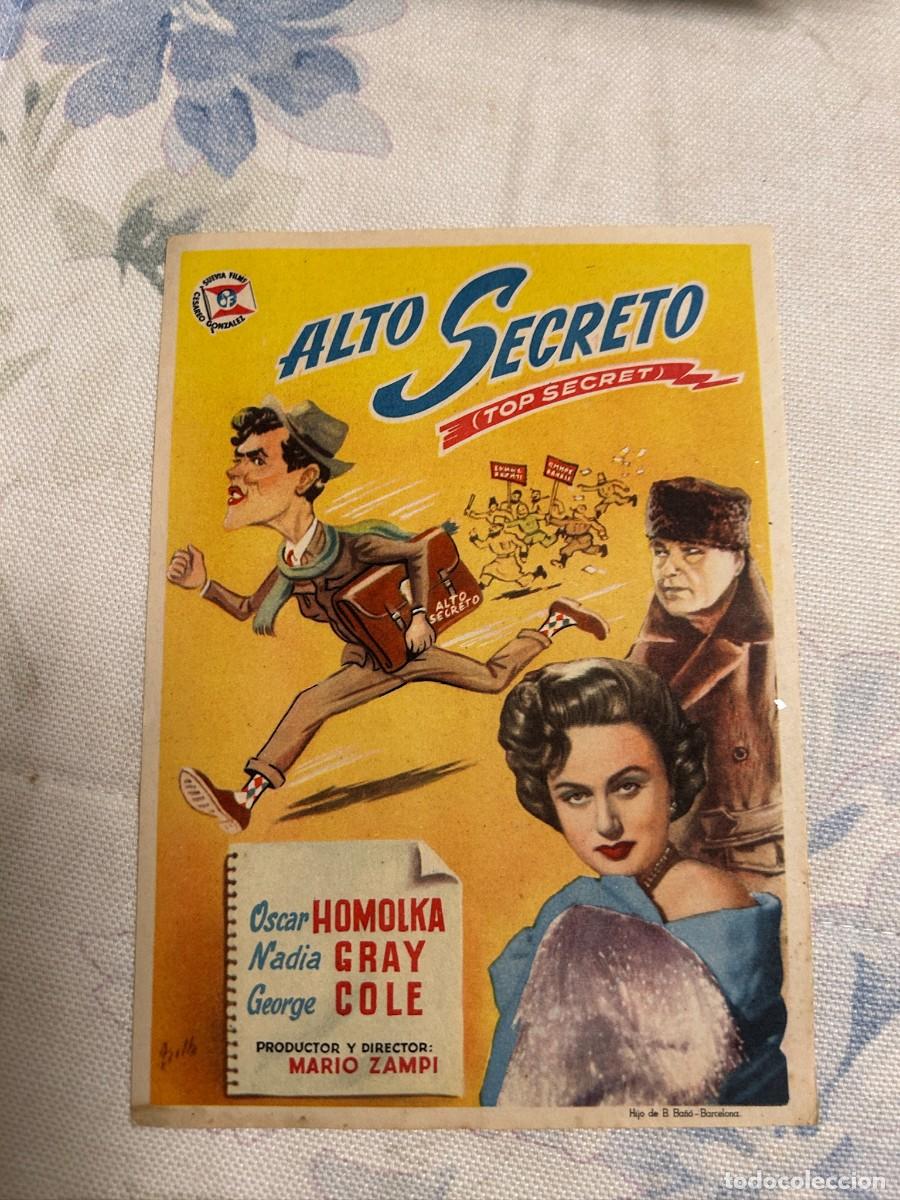 Cine: &ordm;1650 ALTO SECRETO SIN PUBLICIDAD BUEN ESTADO