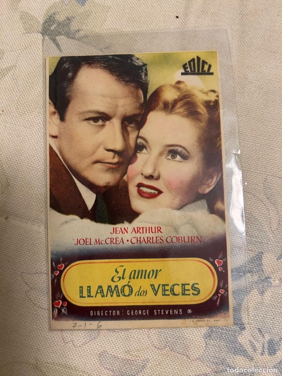 Cine: &ordm;1660 EL AMOR LLAMO DOS VECES SIN PUBLICIDAD BUEN ESTADO