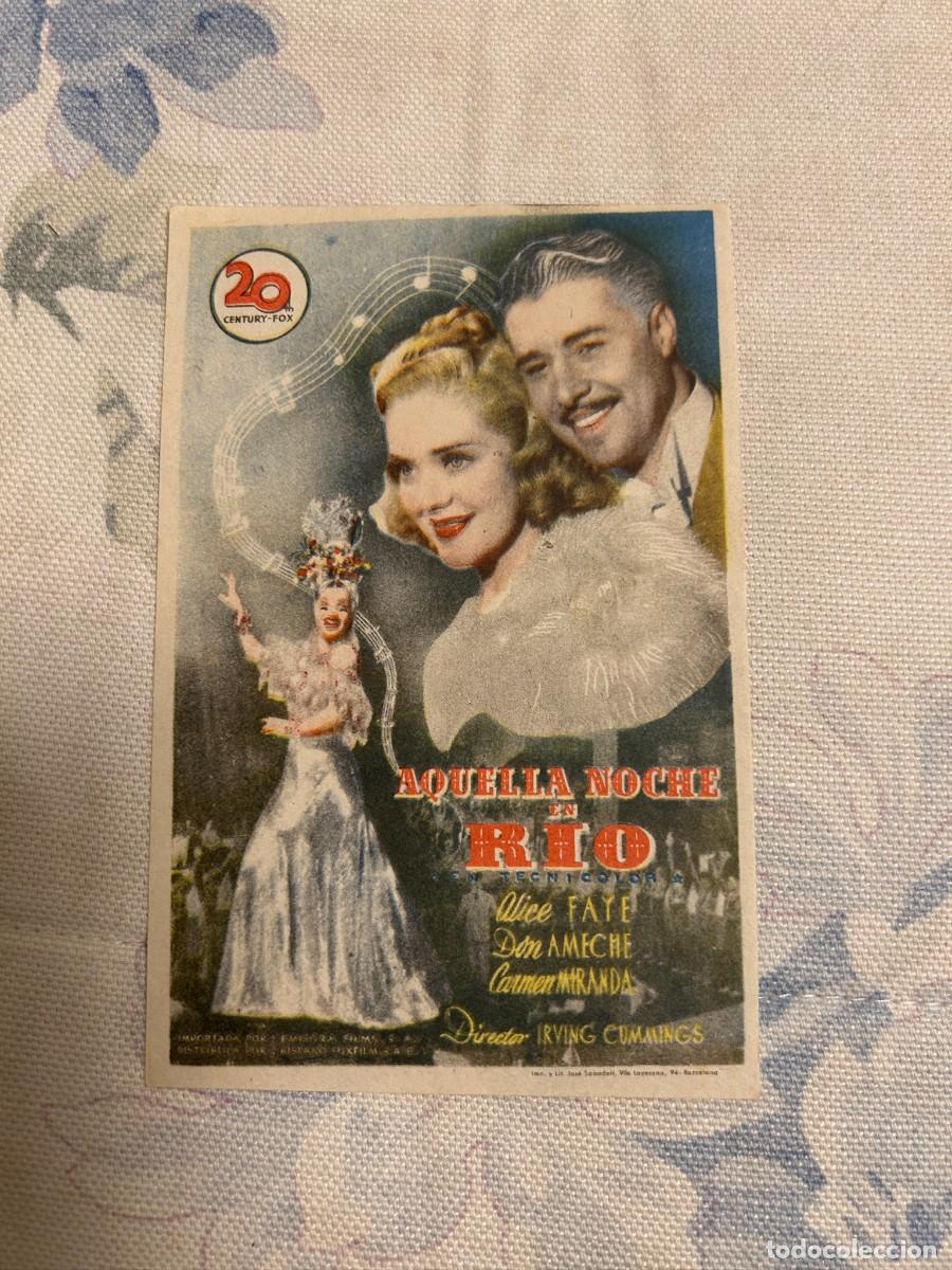 Cine: &ordm;1678 AQUELLA NOCHE EN RIO SIN PUBLICIDAD BUEN ESTADO