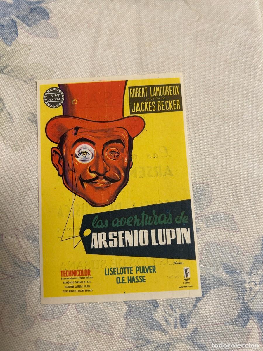 Cine: &ordm;1692 LAS AVENTURAS DE ARSENIO LUPIN CINE KURSAAL REUS CON PUBLICIDAD BUEN ESTADO