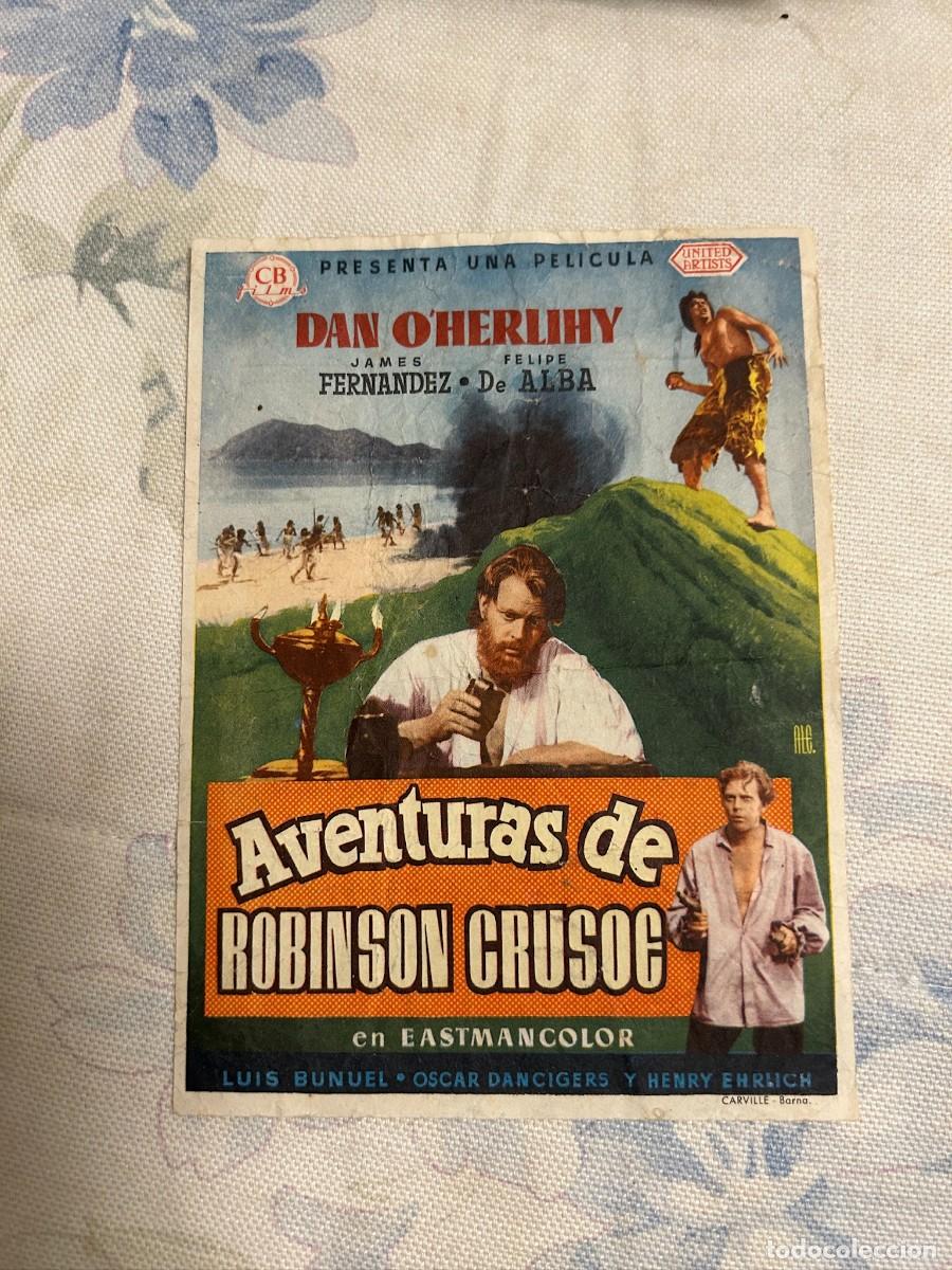 Cine: &ordm;1696 EVENTURAS DE ROBINSON CRUSOE CINE CONSTANTI TARRAGONA CON PUBLICIDAD BUEN ESTADO