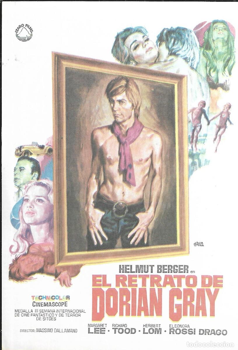 Cine: PROGRAMA DE CINE - EL RETRATO DE DORIAN GRAY - HELMUT BERGER - 1970 -JANO - SIN PUBLICIDAD.