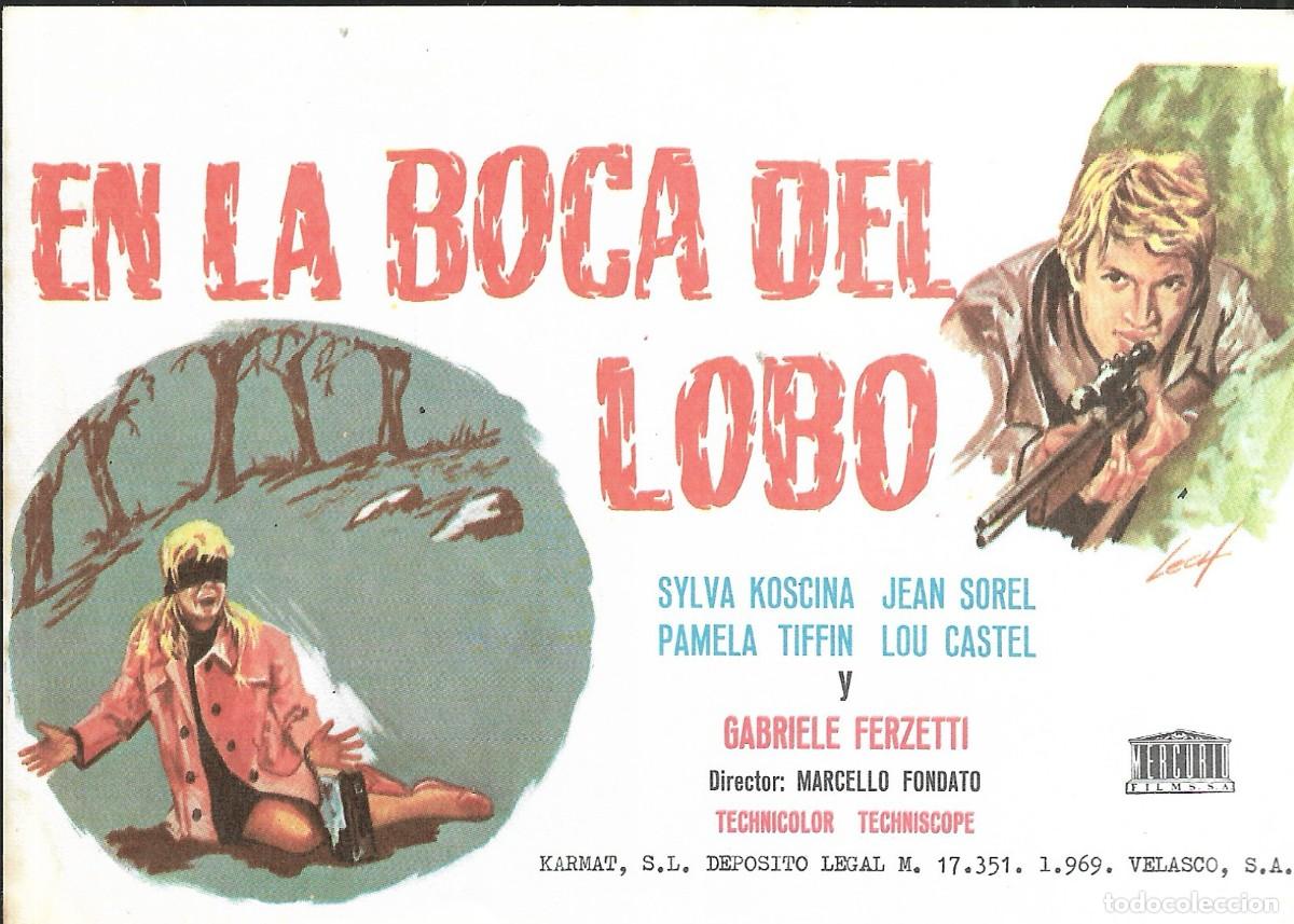 Cine: PROGRAMA DE CINE - EN LA BOCA DEL LOBO - SYLVA KOSCINA, JEAN SOREL - 1968- SIN PUBLICIDAD.