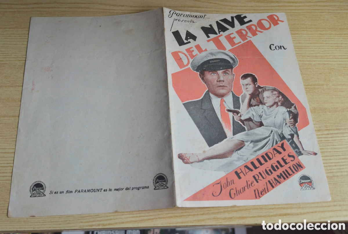 Cine: Antiguo programa de cine doble La nave del terror A&ntilde;os 30