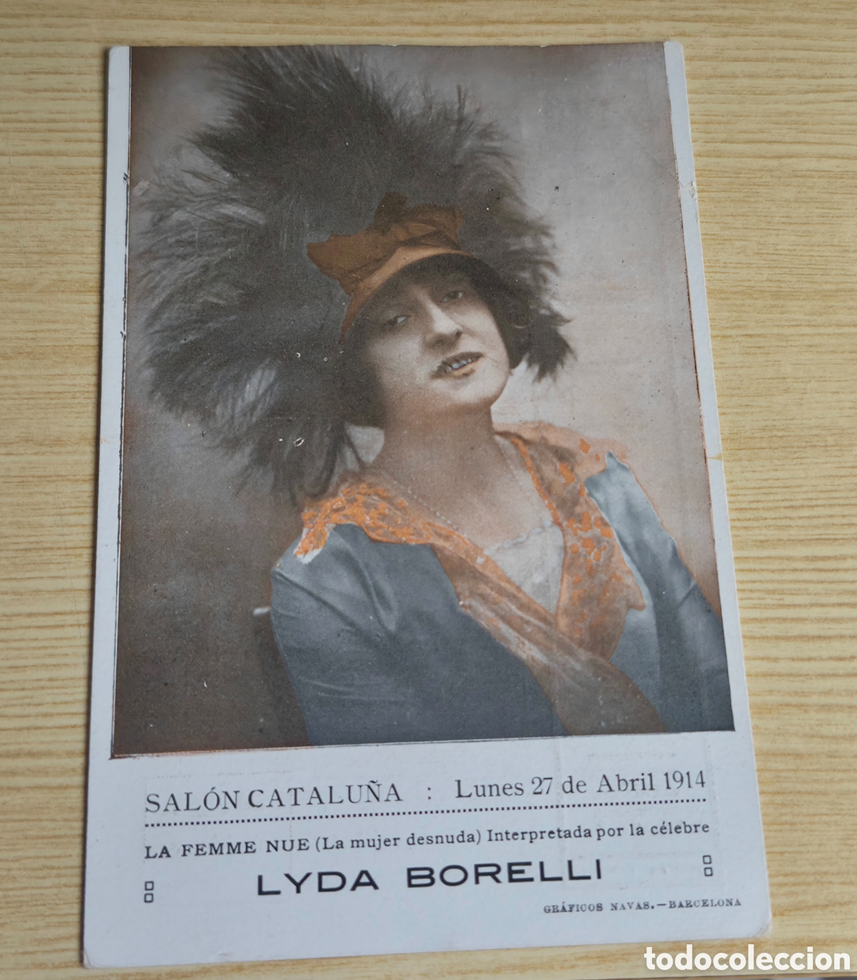 Cine: Antiguo programa de cine La mujer desnuda Lyda Borelli 1914 Sal&oacute;n Catalu&ntilde;a