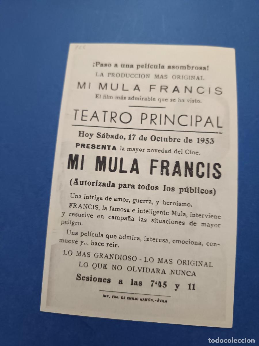 Cine: PROGRAMA DE CINE MI MULA FRANCIS DONALD OCONNOR - Foto 2