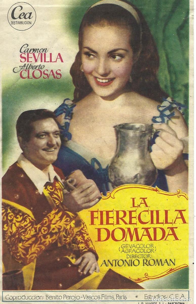 Cine: VC269 LA FIERECILLA DOMADA-FOLLETO DE MANO-SENCILLO-13 X 8 CM.