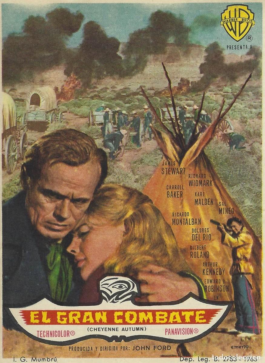 Cine: VC270 EL GRAN COMBATE-FOLLETO DE MANO-SENCILLO-13 X 9,5 CM.
