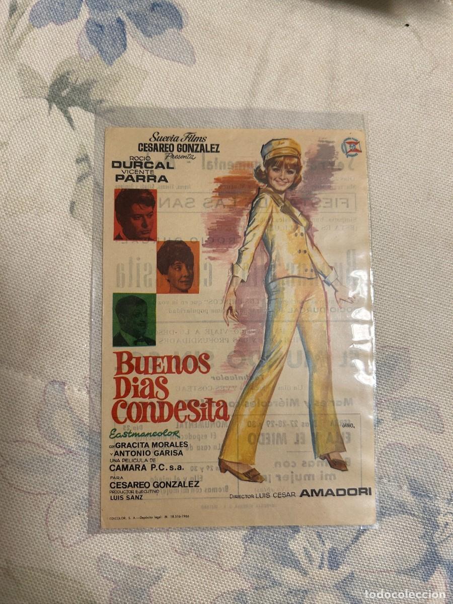 Cine: &ordm;1713 BUENOS DIAS CONDESITA ROCIO DURCAL CINES SERRA Y OTROS MATARO CON PUBLICIDAD BUEN ESTADO
