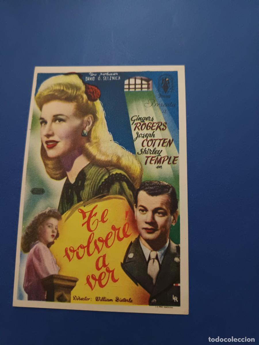 Cine: PROGRAMA DE CINE TE VOLVERE A VER GINGERS ROGERS JOSEPH COTTEN