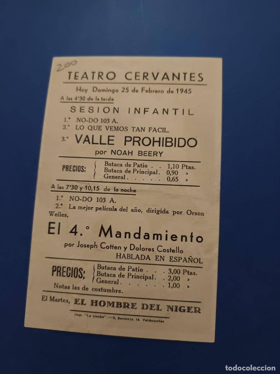 Cine: PROGRAMA DE CINE EL 4&ordm; MANDAMIENTO ORSON WELLES JOSEPH COTTEN - Foto 2