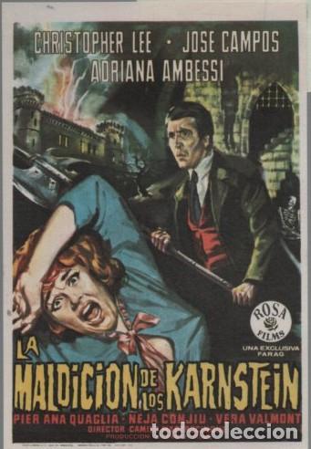 Cine: PROGRAMA DE CINE: LA MALDICI&Oacute;N DE LOS KARNSTEIN PC-11979