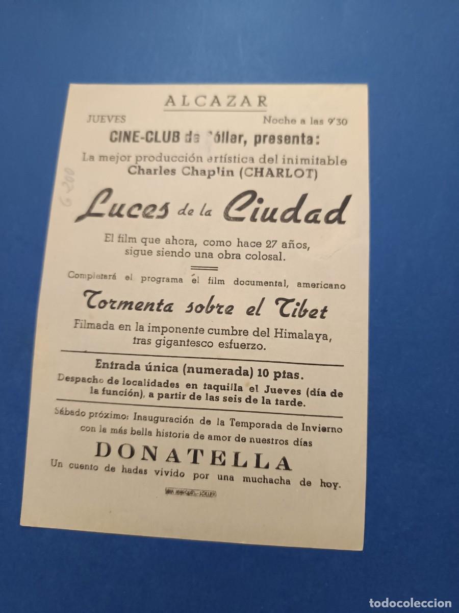 Cine: PROGRAMA DE CINE LUCES DE LA CIUDAD CHARLIE CHAPLIN - Foto 2