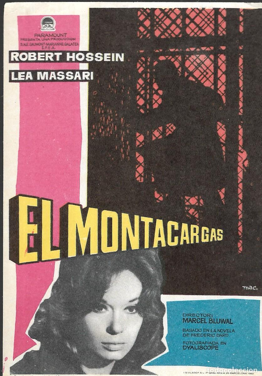Cine: PROGRAMA DE CINE - EL MONTACARGAS - ROBERT HOSSEIN, LEA MASSARI - 1962 - MAC - SIN PUBLICIDAD.